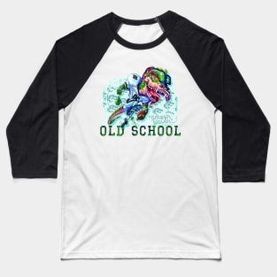 Old School Dinosaur Football Baseball T-Shirt